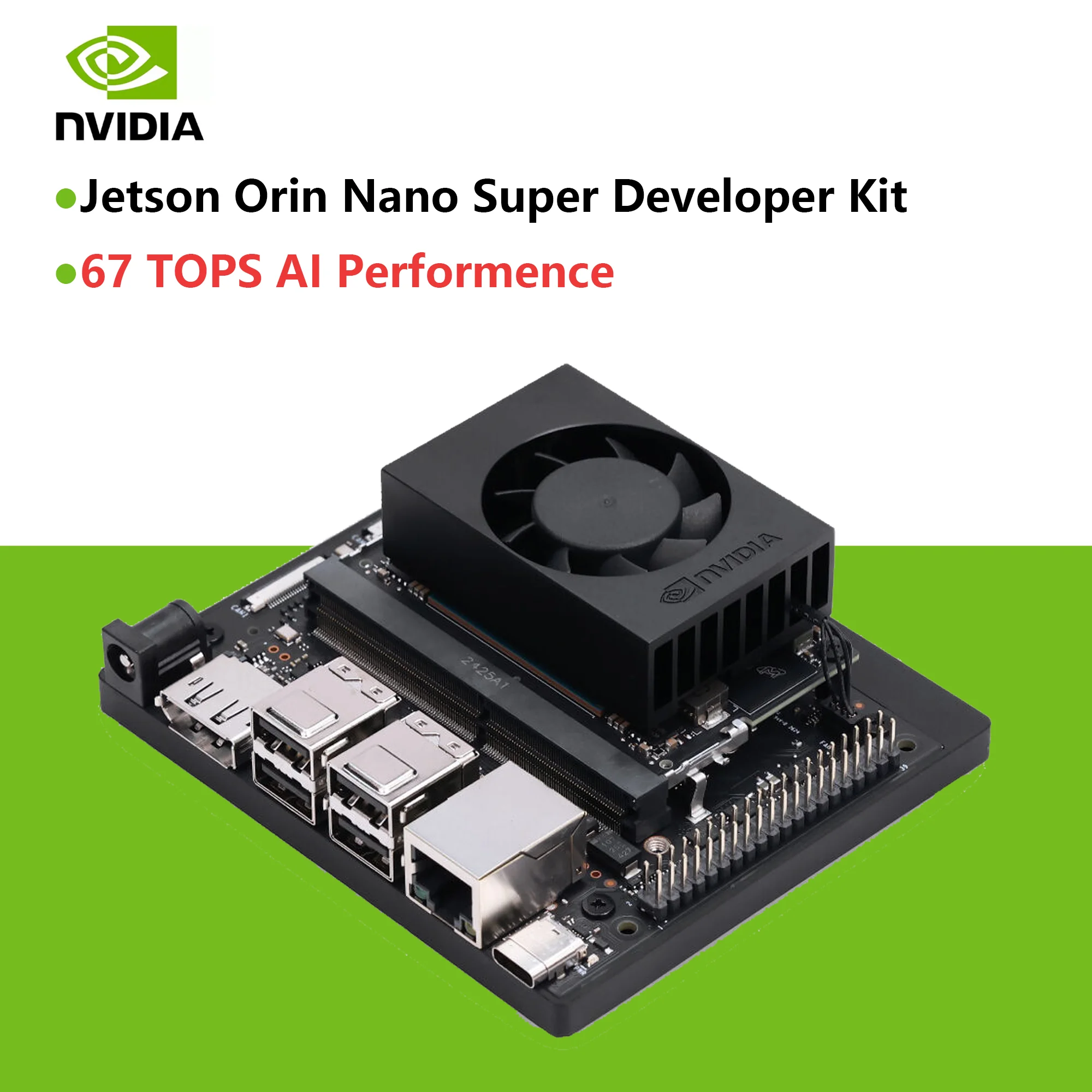 New Jetson Orin Nano Super Developer Kit 8GB 128-bit LPDDR5 102 GB/s 67 ...