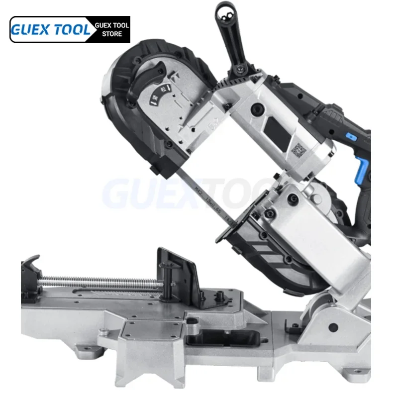 220V 45&deg;Material Cutting Saw Machine Handheld Band Saw Variable-Speed Portable Bandsaw 1100W Horizontal Cutting Electric
