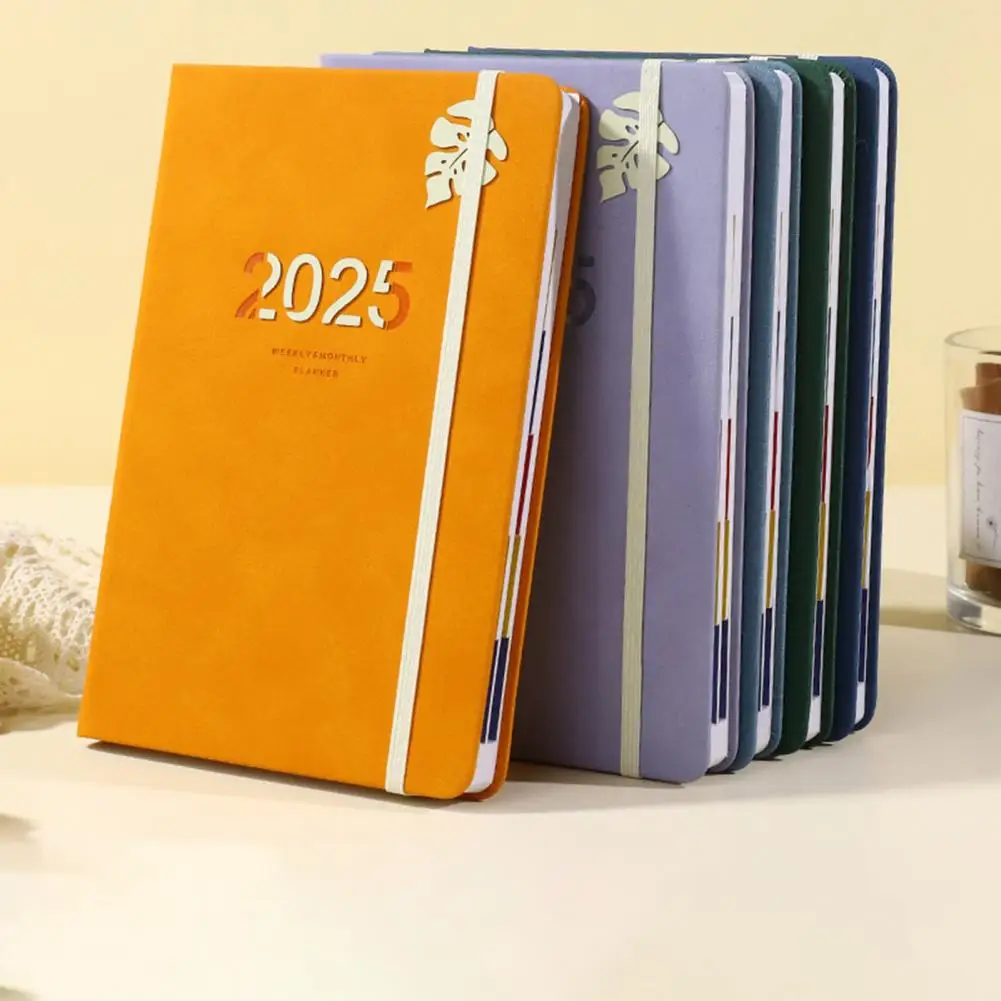 스트레스 감소 스파이럴 A5 월간용 플래너, 두꺼운 종이 노트, 잉크 블리딩 없음, 데일리 저널 캘린더, 사무용품