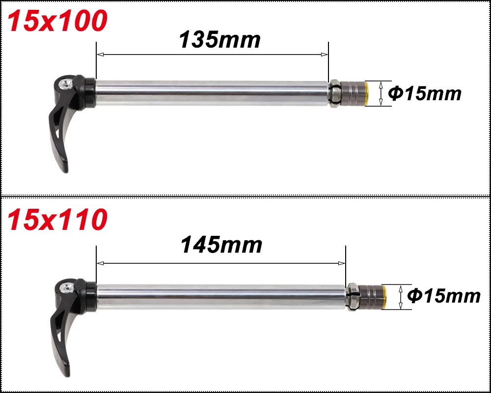 Mountainbike Steckachse 15x100mm 15x110mm SR SUNTOUR Vorderradgabel Steckachse Schnellspanner Fahrrad Vorderradgabel Welle Nabenachse – Detail 2