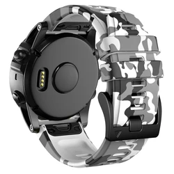 Camouflage Quick Release Watchband - 22mm/26mm Adjustable Wristband - 26mm Fenix 7X (Camouflage White)