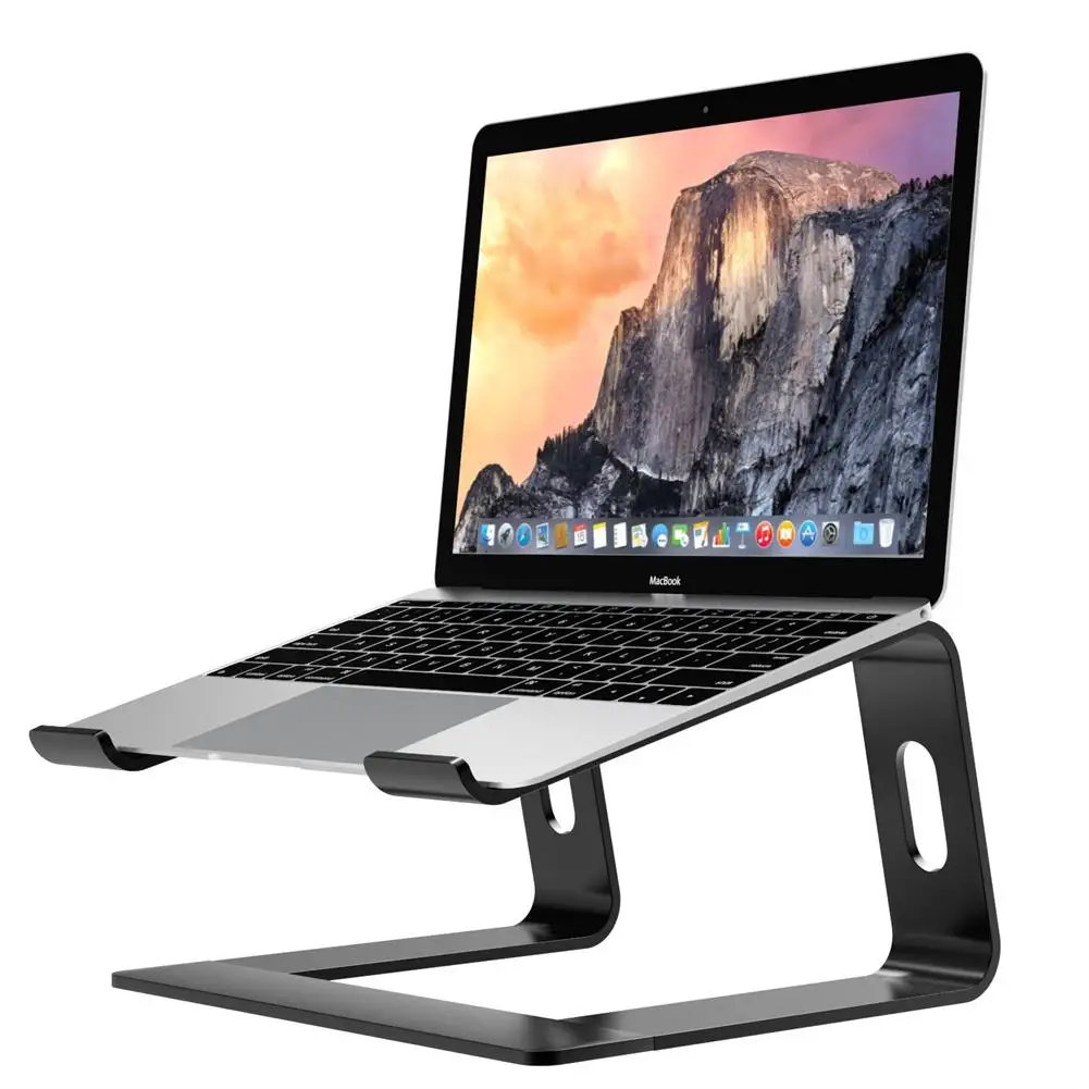 

Laptop Stand Ergonomic Laptops Desk Elevator Riser Metal Cooling Holder Compatible For Up To 15.6 Inches Notebook Computer