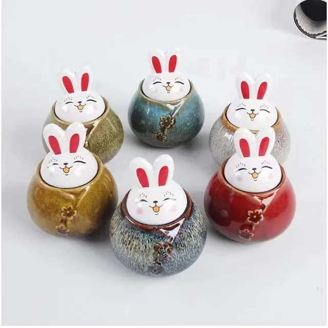 Ceramic Mini Rabbit Urn Personalized Pet Caskets Personalized Commemorative Memorials & Funerary Puppy Funeral Box Accessories 4