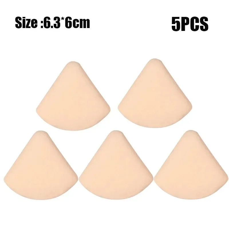 5pcs Round Square Triangle Shape Makeup Sponge Puff Dry Wet Dual-use Soft Cotton Candy Air Cushion Foundation Powder Puff