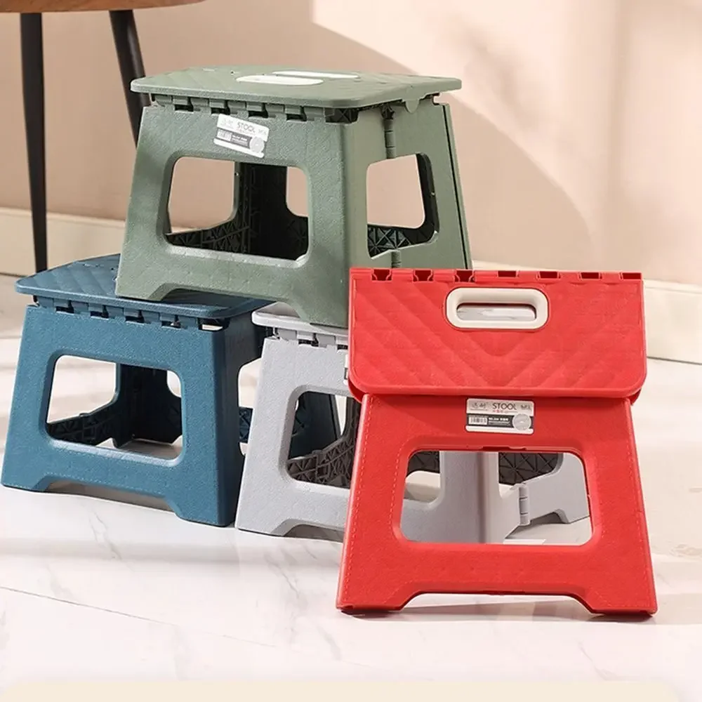 Thickened Folding Stool Portable Handheld Lightweight Folding Chair Durable Plastic Step Stool