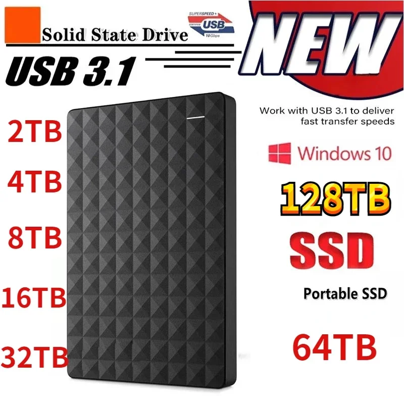 

Внешний жесткий диск, 500 Гб, 128 ТБ, USB 3,0, 2,5 дюйма