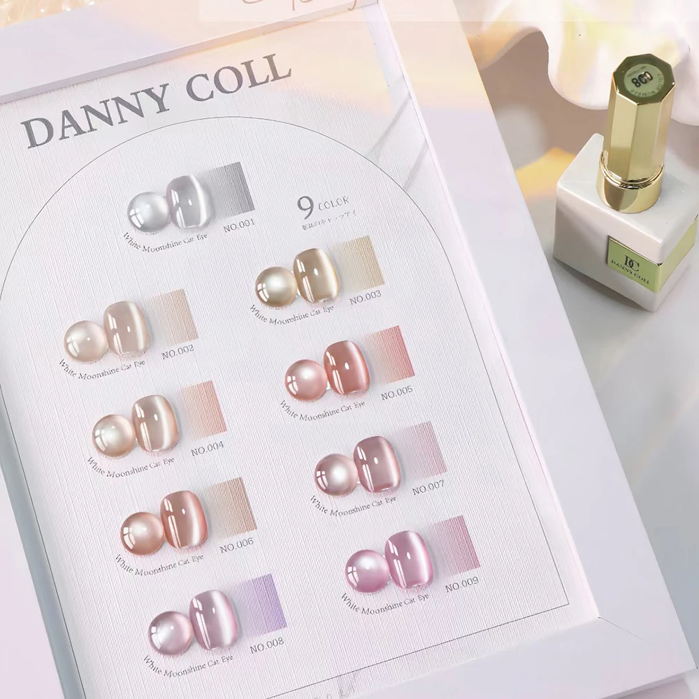 High End 9PCS 9D Sparkling Magnetic Gel Nail Set With Color Card Luxury Cat's Eye Gel Soak Off UV LED Nail Varnish UV Gel 15ml 3