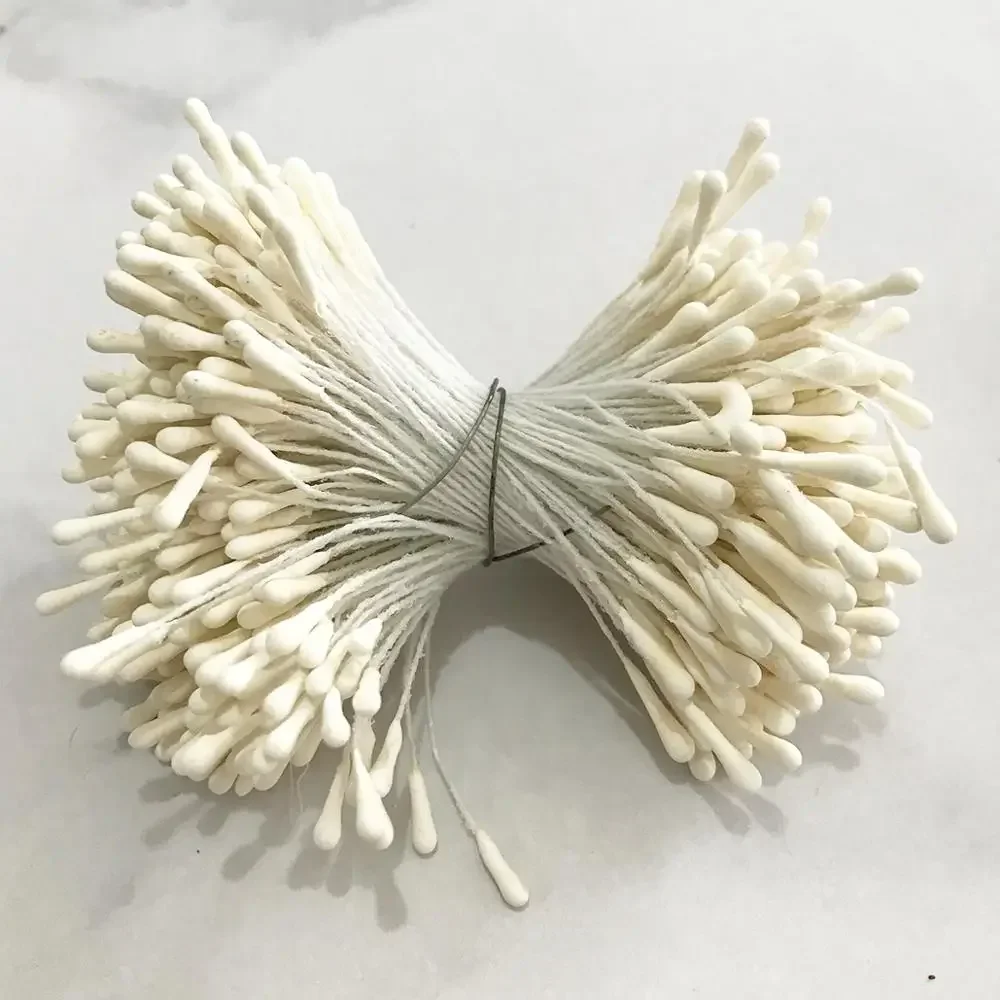 6/10/12/70/90pcs Hybrid Ivory Flower Cherry Stamen Berries Bundle DIY Christmas Wedding Cake Gift Box Wreaths Decor
