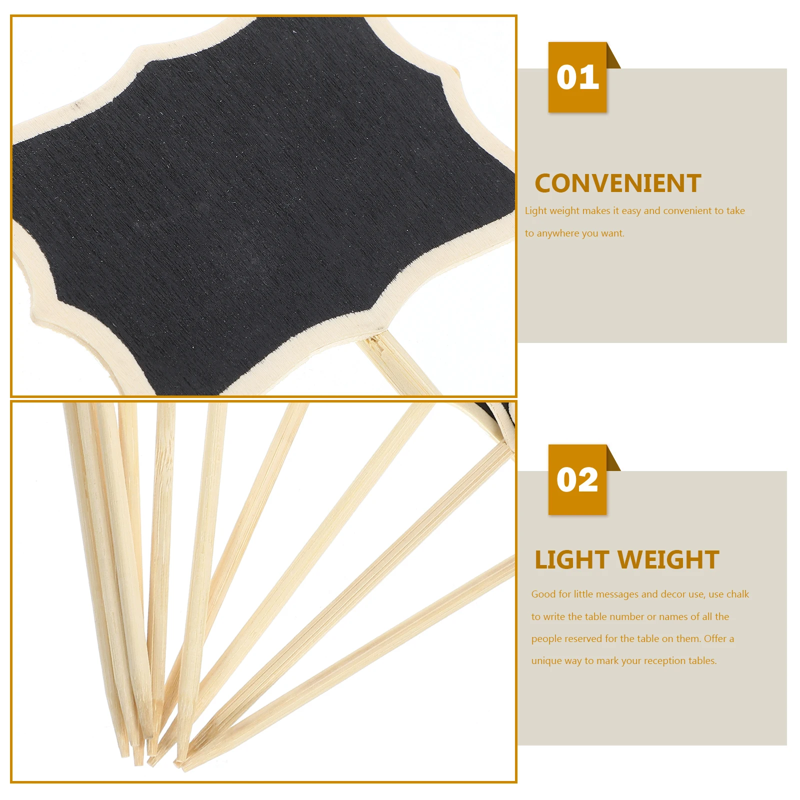 Wooden blackboard Wooden chalkboard 10PCS Mini Chalkboard Pop Dtick Message Slate Business Card Holder Memo Label for Home