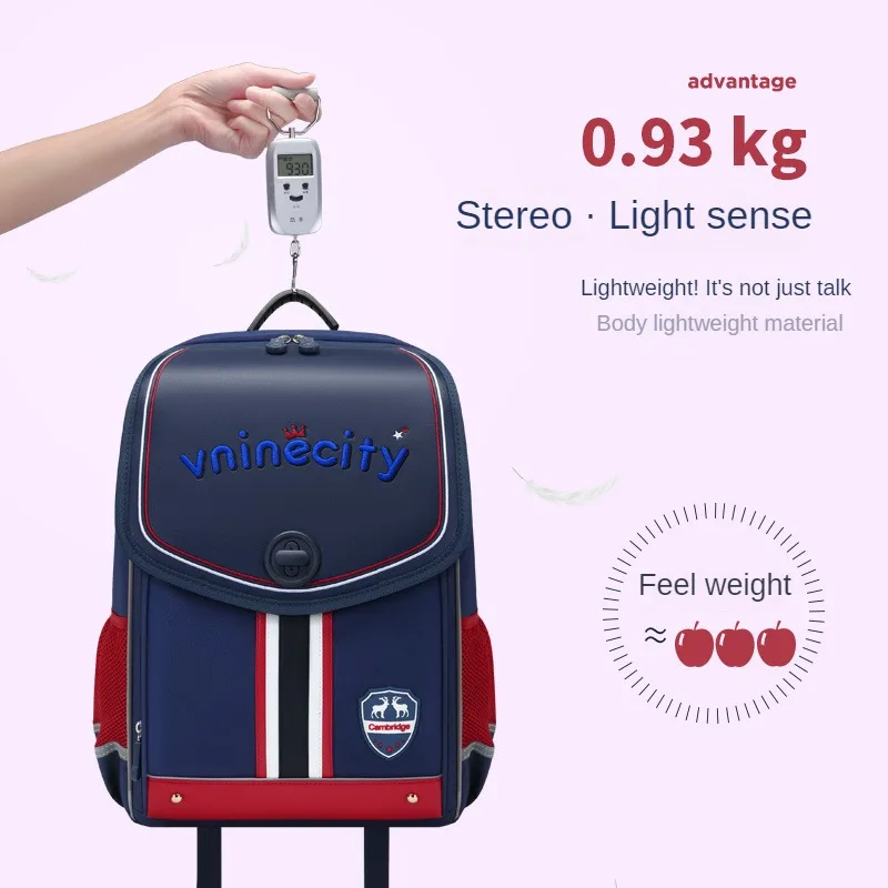 VNINE backpack for elementary school girls and boys from grades one to six, lightweight spine protection backpack for girls