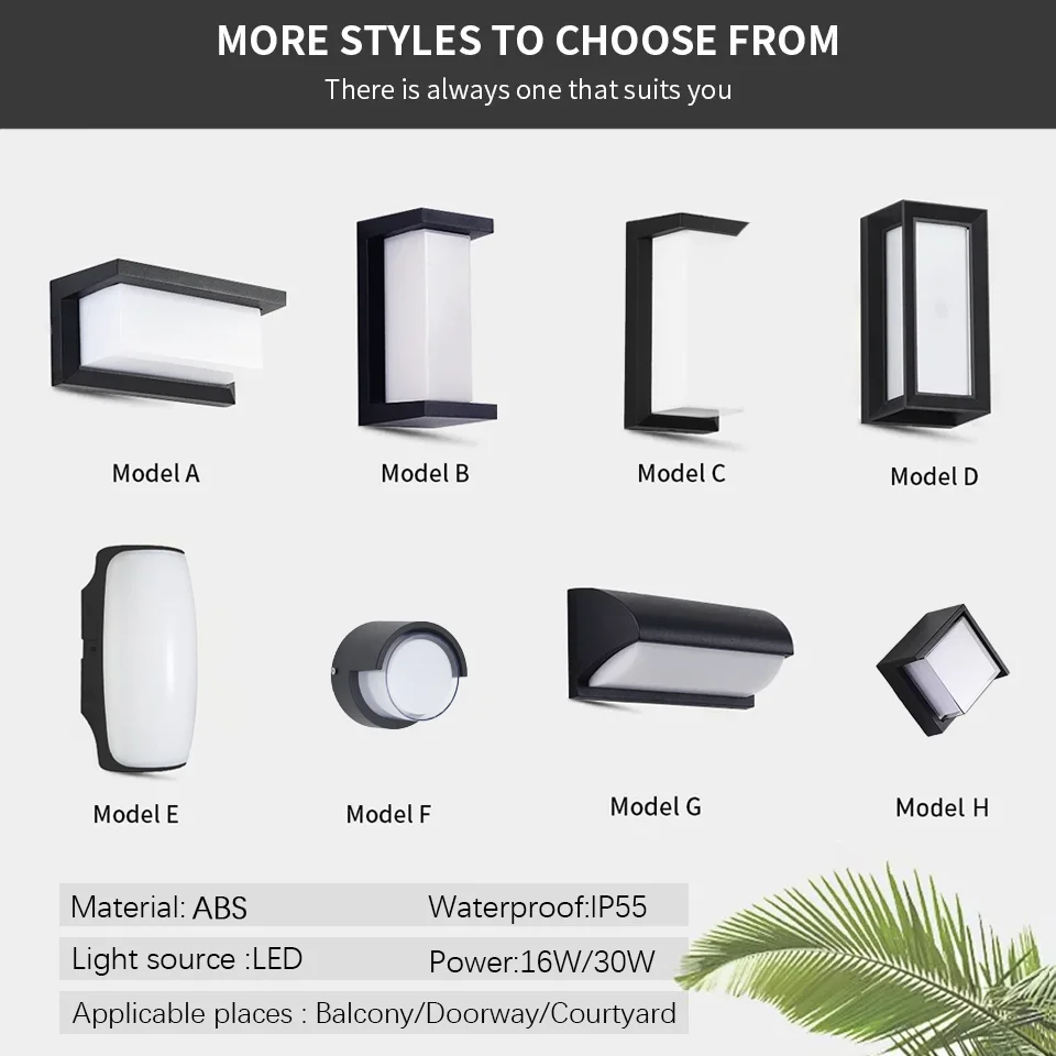 Motion Sensor LED Wall Light AC85-265V ABS Indoor Outdoor Waterproof Led Light Home Accessories For Wall Decor Living Room Porch