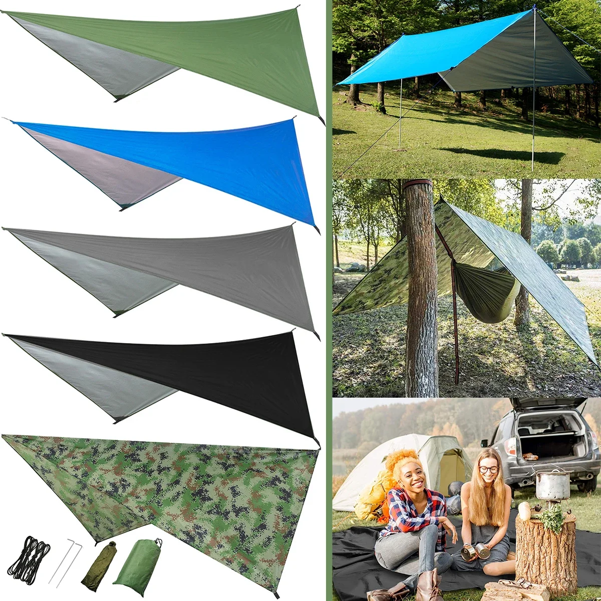 Abat-jour De Tente / Bâche De Camping – Imperméable, 9,8x9-16 Ft, Protection Solaire