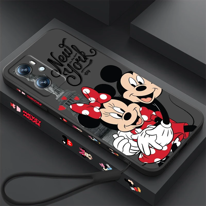 Disney Minnie Mickey London Liquid Left Rope Per Oppo Find X6 X5 X3 A98 A96 A94 A93 A77 A76 A74 A72 A57 A53 A16 5G Soft