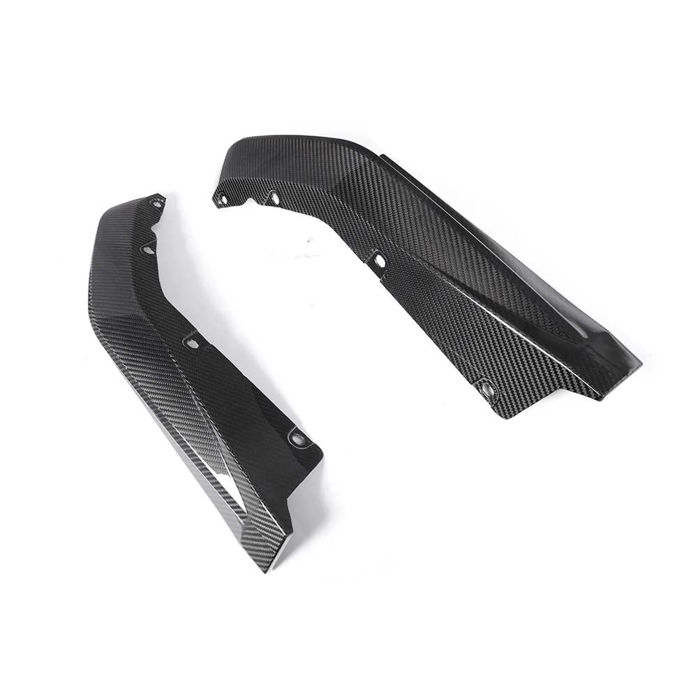 BMW M3 시리즈 G80 OEM 교체 스타일 2021-IN 2개/세트용 실제 건식 탄소 섬유 후면 스플리터