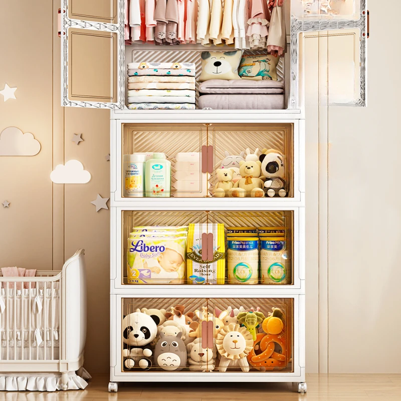Closet Organizer Children Wardrobes Bedroom Shoe Rack Shelves Children Wardrobes Mobile Penderie Enfant Room Furniture MR50CW