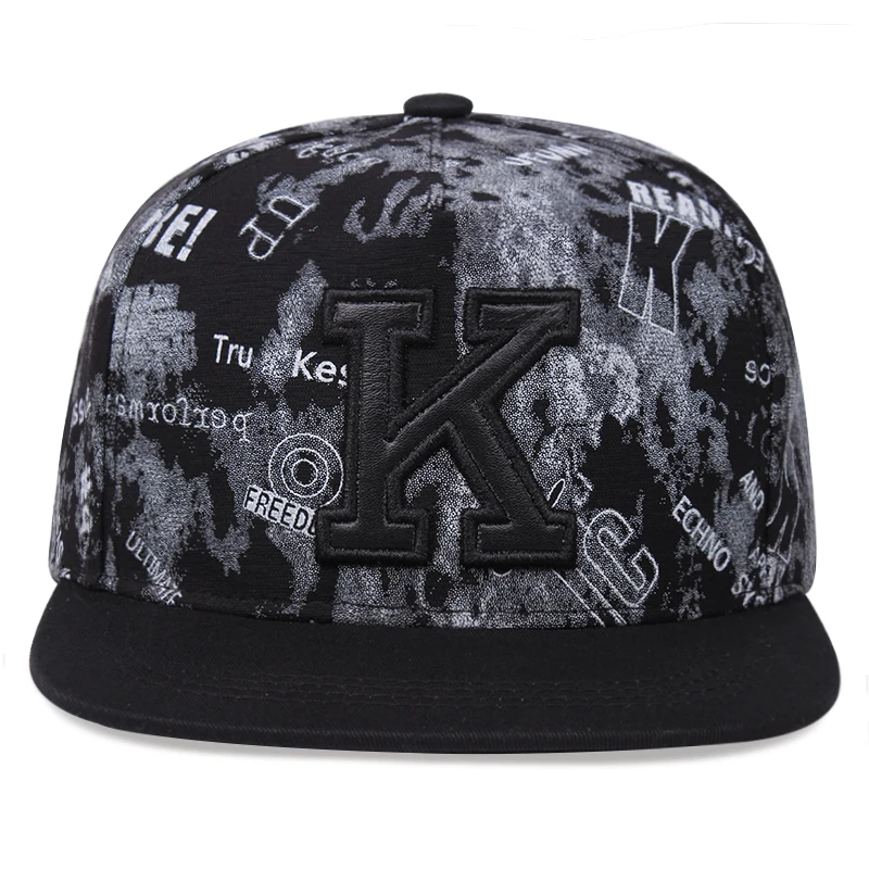 Baseball Caps New Fashion Flat Brim Men's Hip Hop Embroidery Trucker Cotton Adjustable Snapback