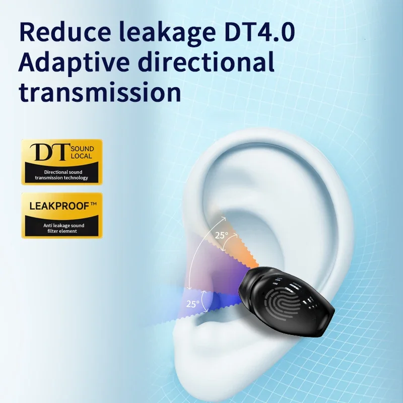 Wireless Headphones Bluetooth 5.3 Earphones With Mic Single in-Ear Sports Waterproof TWS Earbuds Bluetooth Handsfree Headset 5