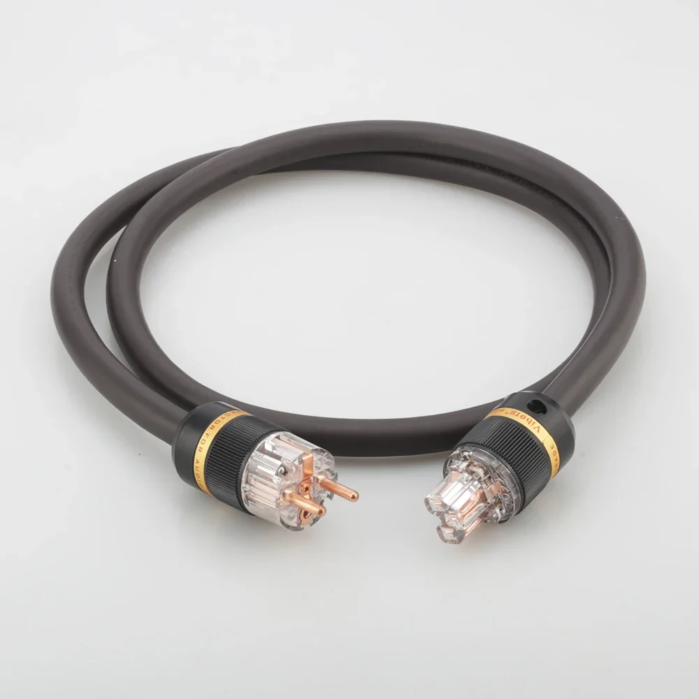 Hi-End Viborg VP1606 Power Cable 6mm Square AC Audio Grade Pure Copper Schuko Plug OFC RISR EU Schuko