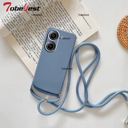 Crossbody Necklace Strap Cord Lanyard with Silicone Case - Soft Back Cover for Redmi Turbo 5 (GRAY)