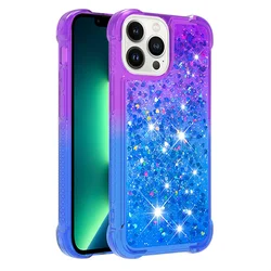 Gradient Color Flow Sand Phone Case - Fashionable Anti - fall Soft Cover for Tecno Pova 3 (A)