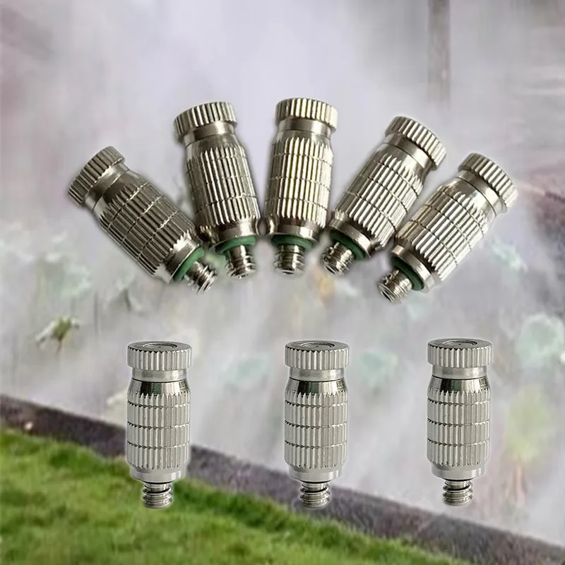 

A08 Anti-drip mist spray nozzle 3/16 high pressure atomizing nozzle sprinkler mist humidifier sprayers patio misting cool system