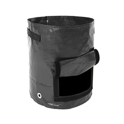 Durable Fabric Potato Grow Bags with Flap & Handles - 7 Gallon (Black)