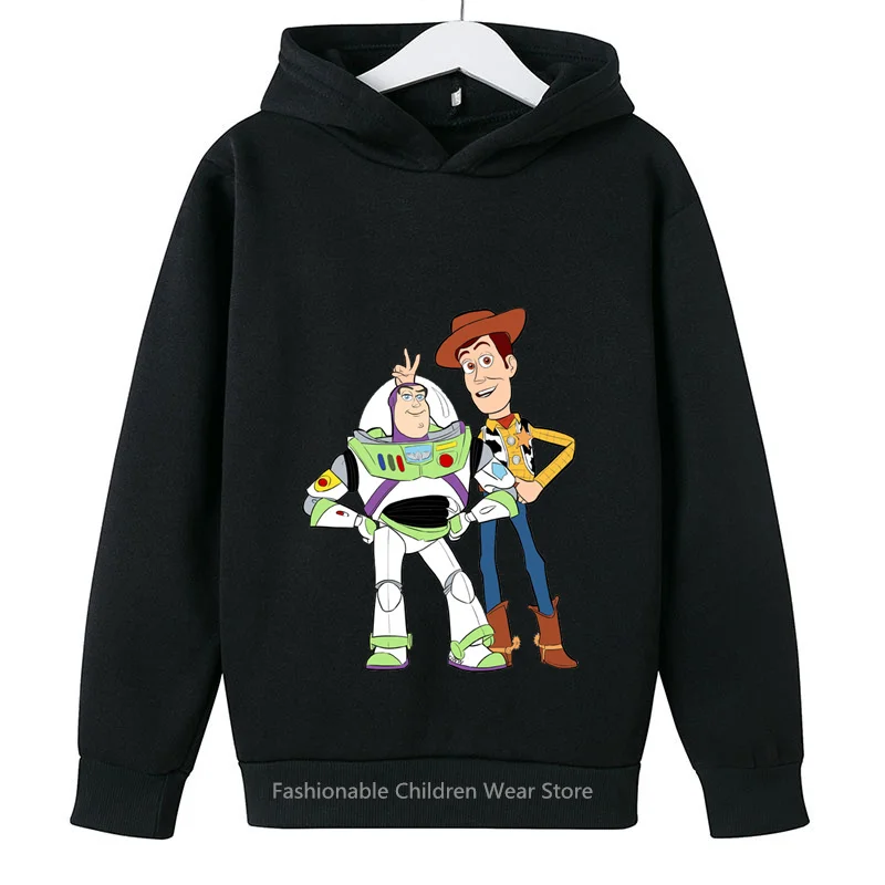 Kids Sweatshirts Spring/Autumn Disney Toy Story Kids Hoodie Cartoon Print Korean Fashion For Boys Girls