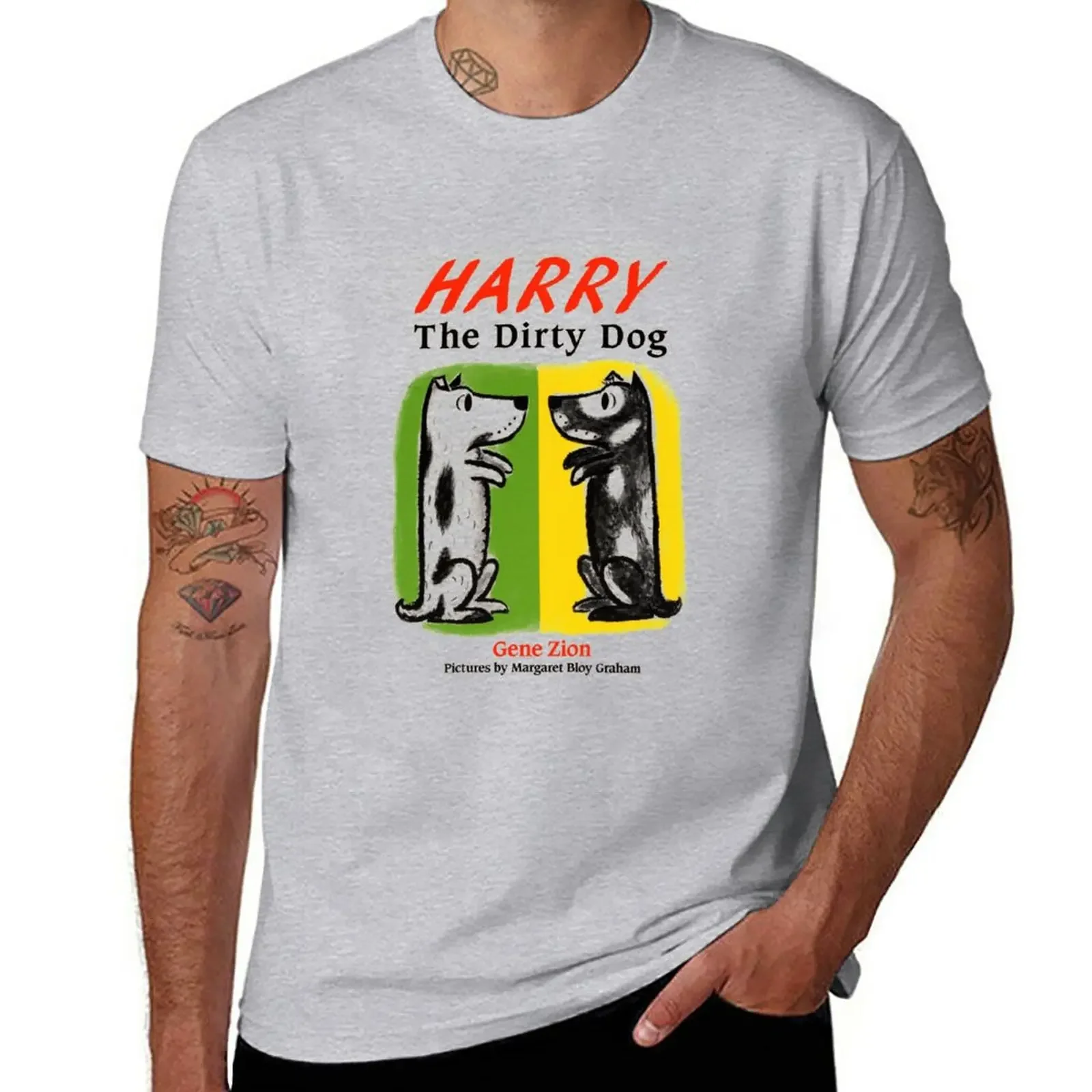 

Harry the Dirty Dog T-Shirt animal prinfor boys quick-drying Men's t-shirts