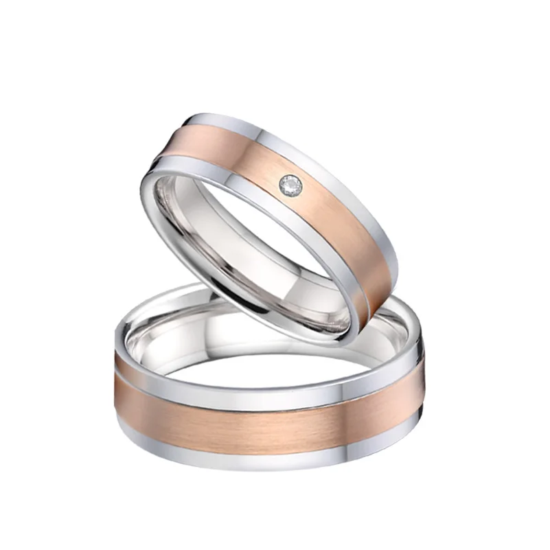 wedding rings for couples men and women love alliance anniversary plated gold fashion rings stainless steel jewelry accessories