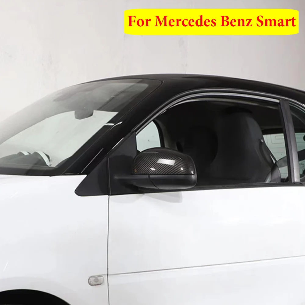 

Для Mercedes Benz Smart 2009-2021 ABS Матовый черный/карбоновый автомобильный чехол для зеркала заднего вида клейкая отделка автомобильные аксессуары