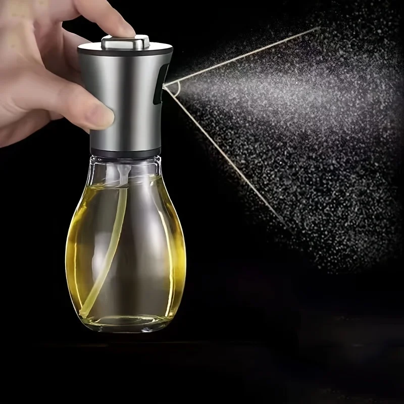 200ML Stainless Steel Oil Spray Bottle Perfect for Kitchen Cooking & Air Fryer Bottle Glass Stainless Steel Oil Sprayer 5