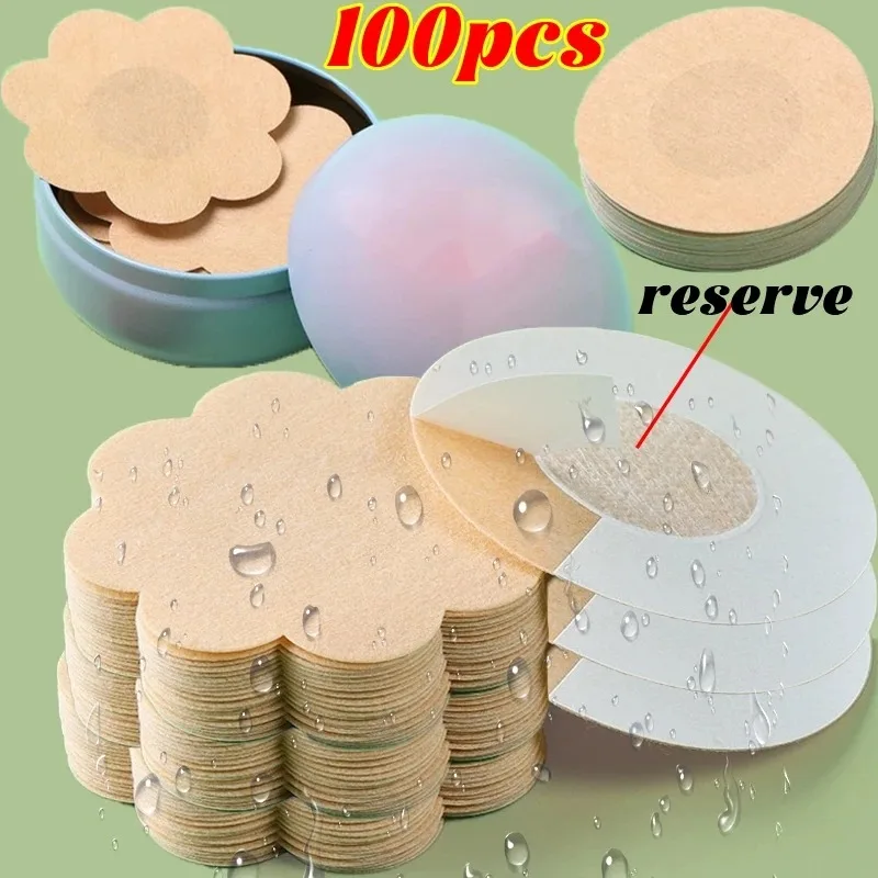 10/100pcs Sexy Invisible Nipple Cover Sticker Women Safety Breast Lift Tape Self-Adhesive Disposable Chest Pastie Bra Padding
