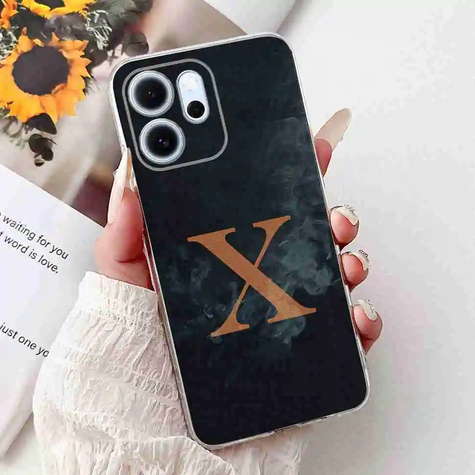 Stylish Alphabet Crown TPU Silicone Phone Case - Fits 6.57 Devices