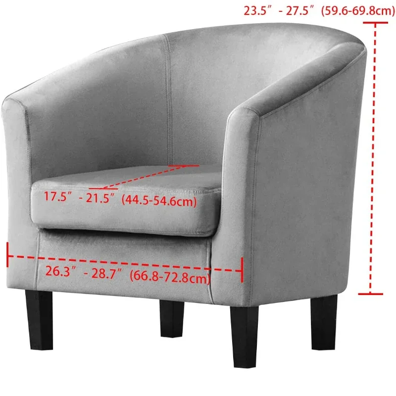 High Stretch Spandex Coffee Tub Sofa Armchair Seat Cover Protector Washable Furniture Slipcover Easy-install Home Chair Decor 2