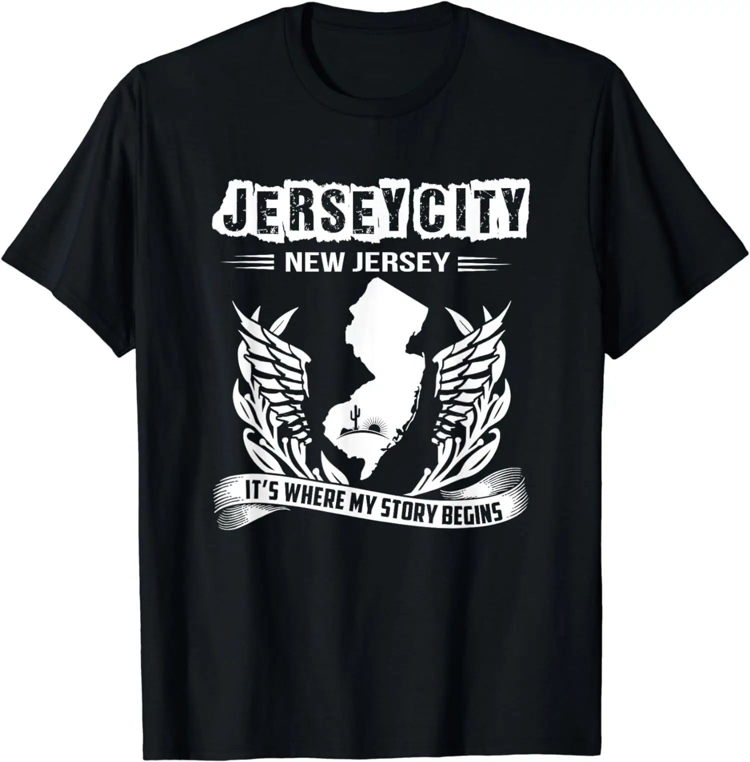 

Футболка New Jersey NJ State Classic City, где My Story начинает подарки