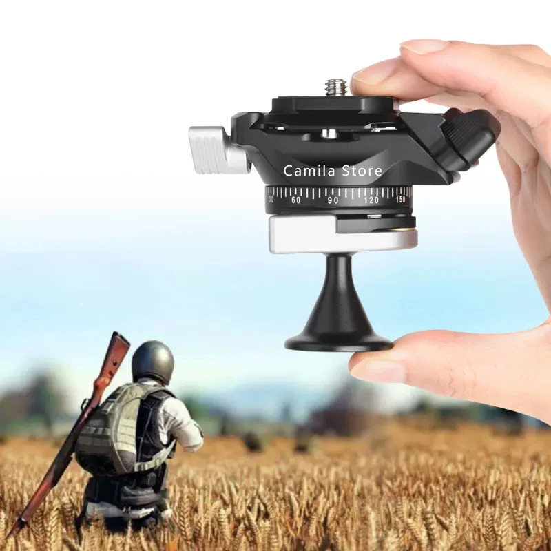 

Mini Ball Head 360 Degree Rotating Camera Tripod CNC Ballhead Aluminum Alloy with Quick Release Plate for DSLR Monopod Slider DV
