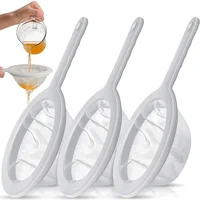 Filtre ultra fin en nylon réutilisable, 100/200/400 mailles, passoire de cuisine, cuillère, tamis, lait de soja, jus, café, aliments 1