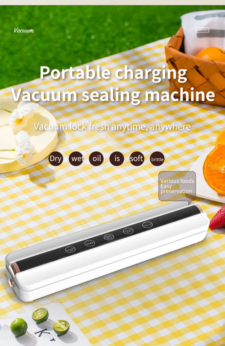 Description Picture 6 of itemFood Vacuum Automatic Air Sealing Sealing Machine Home USB Wireless Wacuum Sealer 1500mAh 62KPa High-Suction Store Food Vacuum