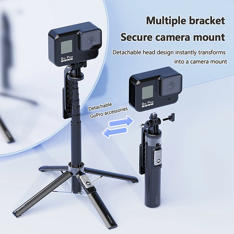 Mobile Phone Selfie Stick With Wireless Bluetooth Remote Shutter Selfie Stick Telescopic Portable Travel Phone Stand