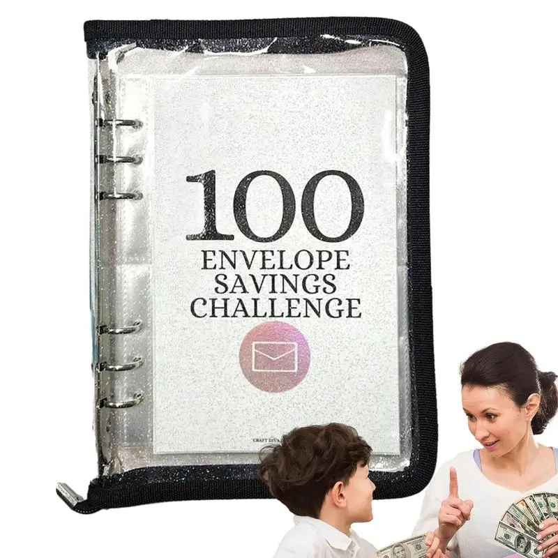 Money Saving Challenge Book 100 Cash Savings Challenge Binder Budget Binder Notepad With Cash Envelope Save 5 050 Easily