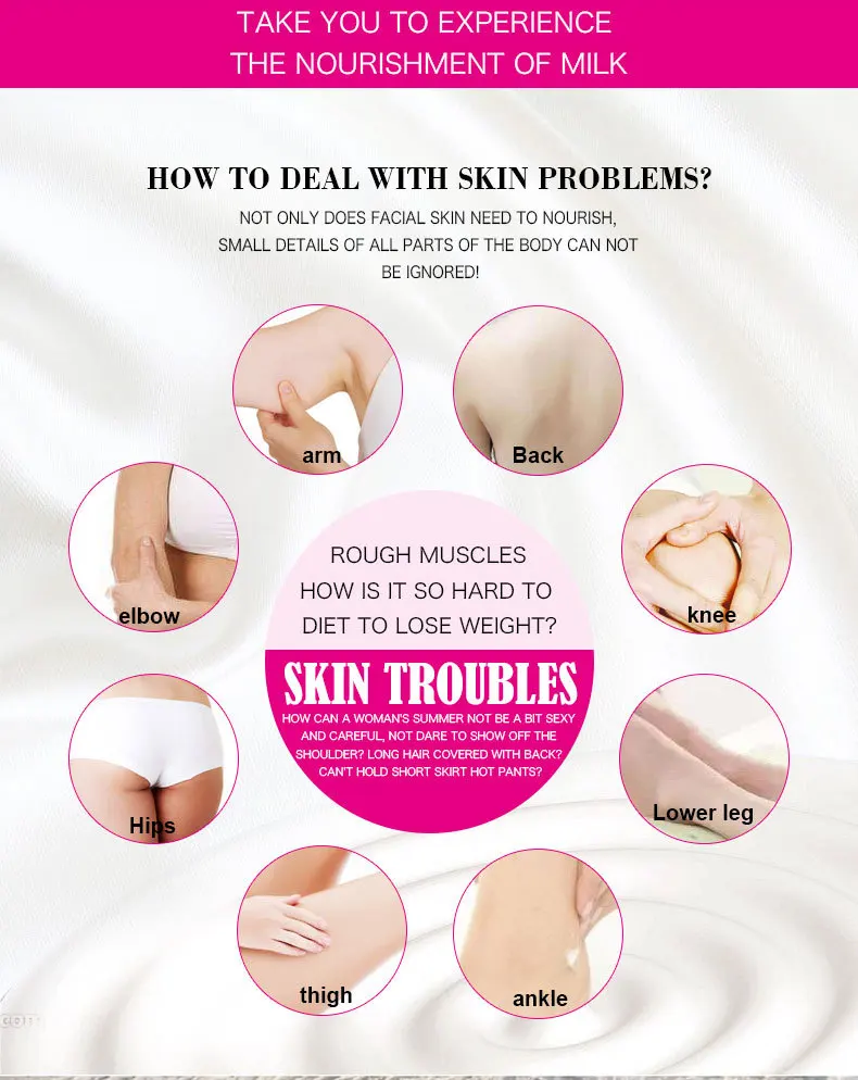 Collagen Milk Bleaching Face Body Cream Skin Body Moisturizing Breast  Brightening Moisturizing Lotion for Light Skin 5