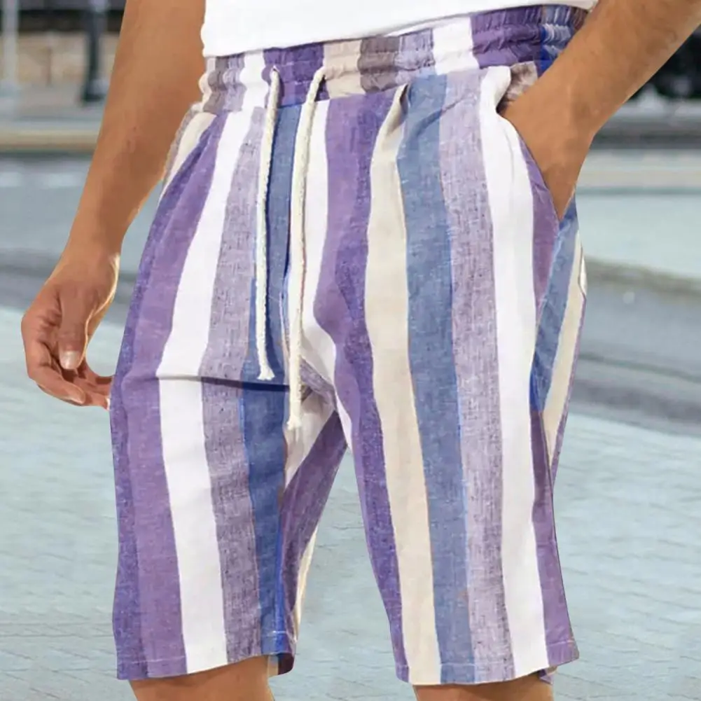 

Men's Fitness Shorts Drawstring Training Pants Lining Elastic Waist Breathable Quick Dry to Beach Pool Summer Male