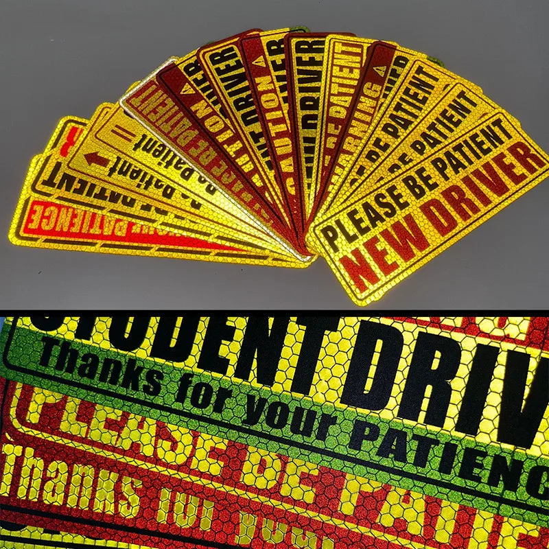 

Car Tail Safety Sign Magnetic Stickers Waterproof Reflective Stickers For Auto Bumper Safety Caution Warning Sign Accessories