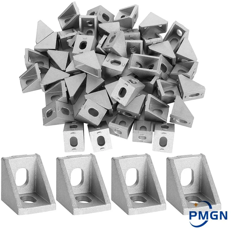 2020 Corner Bracket 40PCS Aluminum Extrusion Corner Bracket Right Angle T Slot Corner Bracket Joint Brace for Series Profile