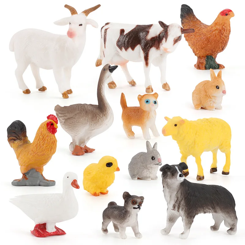 

Имитация птицефермы, фигурки животных, фигурки коров, животные, петух, учебные пособия, модель, орнамент, Игрушки для раннего развития