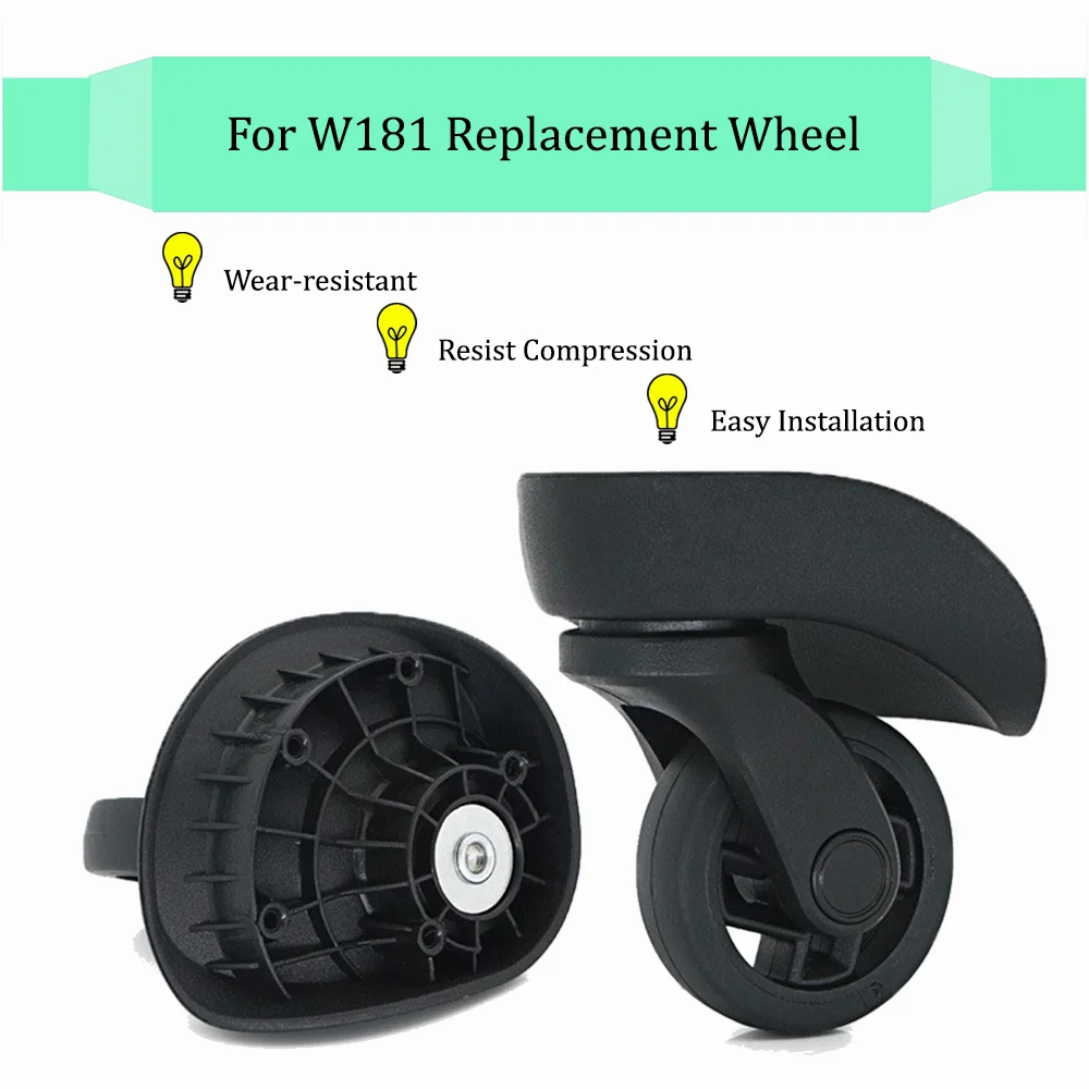 For W181 Case Wheel Replacement Wheel Luggage Pulley Sliding Wheel Casters Silent Mute Wear-resistant Repair