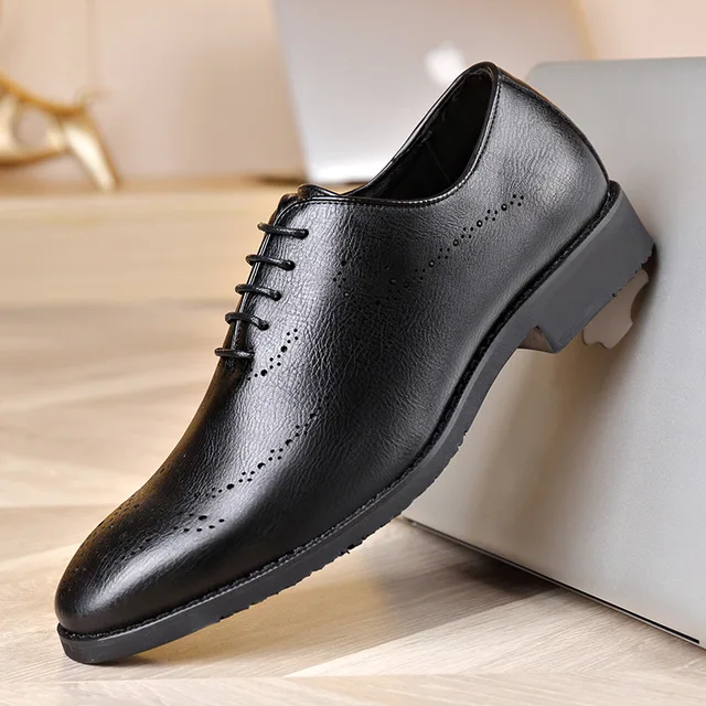 kas Havoc verkopen New Vintage Fashion Men Shoes Formal Dress Casual Leather Shoes Business  Wedding Loafers Designer Brogue Office Shoes - Men's Dress Shoes -  AliExpress