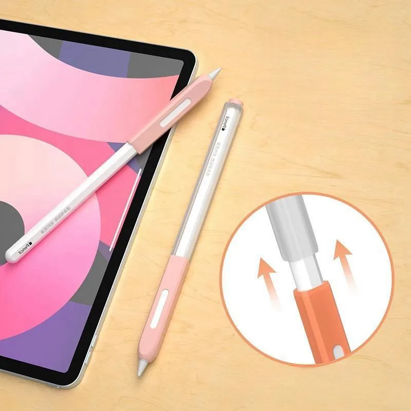 Apple Pencil Case for Apple Pencil 2nd Generation Or Pro Tablet Stylus Protective Cover Soft Silicone Shockproof Transparent