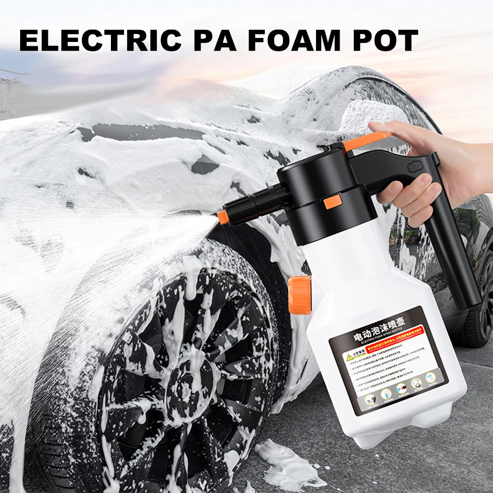 Electric Foam Sprayer 2L Foam Generator For Car Wash 2600mAh Lithium Battery Lance Endurance Car Wash Towel 8BAR