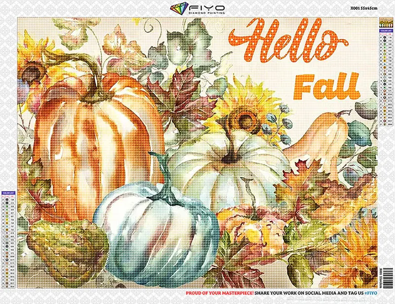 Pumpkin Cross-Stitch Frame From Neocraft - Diamond Painting - Kits - Casa  Cenina